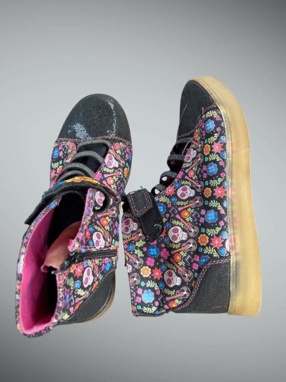 Disney Pixar Light Up Coco High Top Shoes Day of the Dead Girls size 5